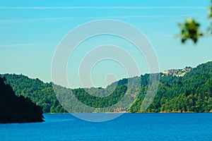 Tourism and travel. Landscape and fjord in Norway.