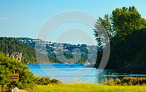 Tourism and travel. Landscape and fjord in Norway.