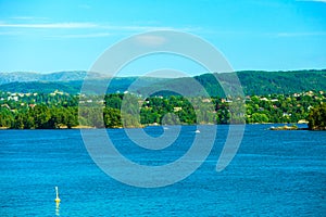 Tourism and travel. Landscape and fjord in Norway.