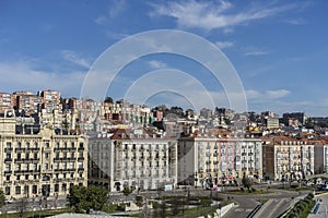 Tourism, View of the Santander Bay in Spain. Cantabrian Sea north of the Iberian Peninsula