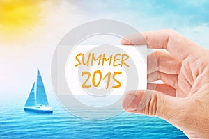 Tourist Agent With Summer 2015 Visiting Card