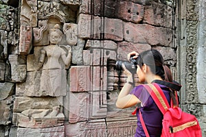 Tourist at Angkor Wat photo