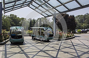 Tourist area sightseeing bus