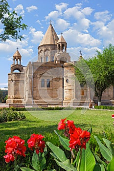 The tourist attraction of Armenia - Etchmiadzin Cathedral in Vagharshapat