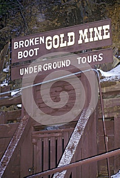 Tourist attraction of Broken Boot Gold Mine in Deadwood, SD photo