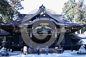A tourist attraction of a Japanese shrine. Katori-Jingu Shrine.