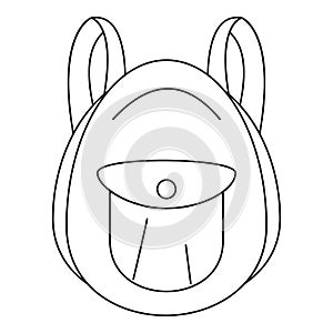 Tourist backpack icon, outline style