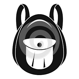 Tourist backpack icon, simple style