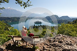 Tourist in Bled, Slovenia