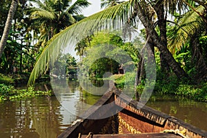 Tourist boat on Alleppey backwaters