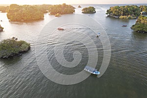 Tourist boat between islands