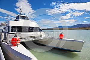 The tourist boat on Lake Viedma photo