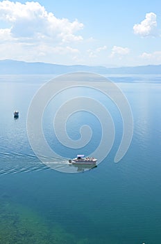 Tourist Boat in Ohrid Lake