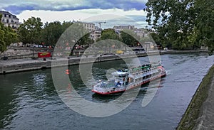Tourist boat on the Seine, Paris