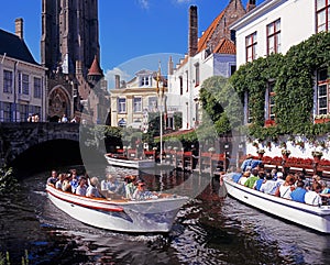 Tourist boat trips, Bruges.