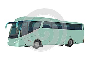 Tourist Bus isolated. 3D rendering illustration