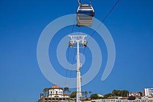 Tourist cable car Teleferico de Gaia in Porto, Portugal photo