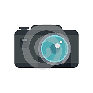 Tourist camera icon flat isolated vector