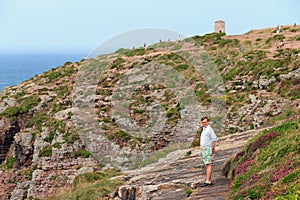 Tourist at Cap FrÃÂ©hel photo
