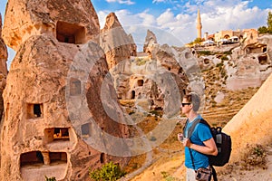 Tourist in Cappadocia photo
