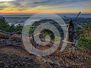 Tourist charm Puncak Songgo Langit, Mangunan, Yogyakarta. photo