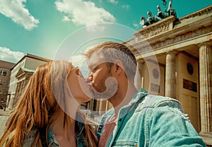 Tourist couple in berlin