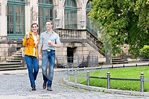 Tourist couple in Dresden