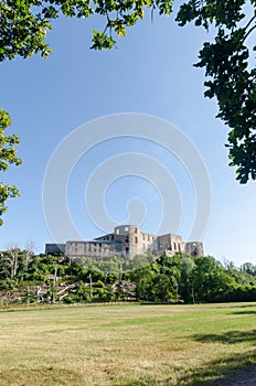 The tourist destination Borgholm castle ruin in Sweden