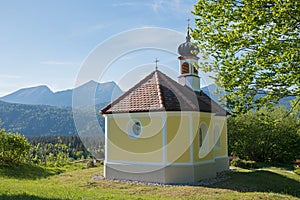 Tourist destination pilgrimage chapel Maria Rast in may