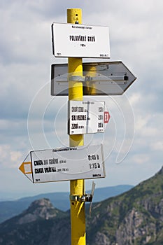 Tourist direction signs