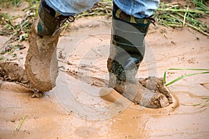 Tourist in dirt