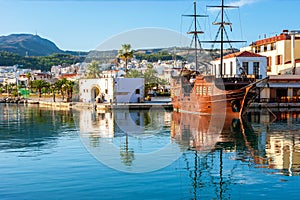 The tourist galleon in Rethymno