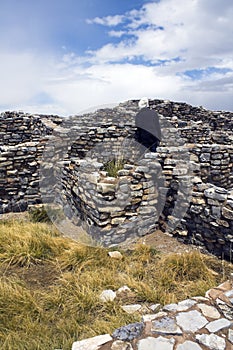 Tourist in Gran Quivira Ruins