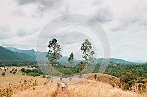 Tourist at Grass Mountain is locally known as Khao Hua Lon or Ph