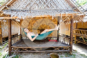 Tourist in hammock Koh Kradan