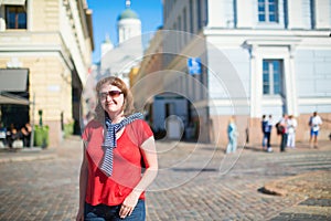 Tourist in Helsinki, Finland