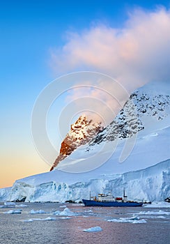 Tourist Icebreaker - Lamaire Channel - Antarctica