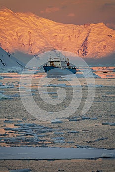 Tourist icebreaker - Midnight Sun - Antarctica