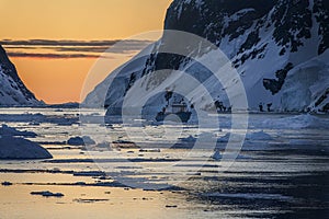 Tourist Icebreaker - Midnight Sun - Antarctica