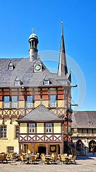 Tourist Information in an old historic half-timbered house in Wernigerode. Germany
