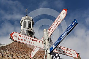 Zeeland street signs for tourists