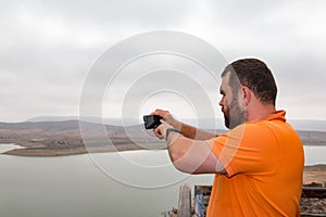 Tourist in a journey in through Morocco