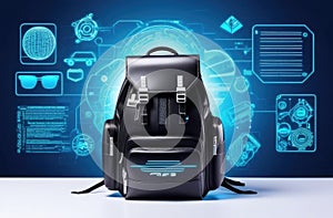 Tourist Layout - Traveler's Outfit, Cybernetics Style Backpack, Documents, Bag