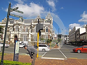 Tourist looking on map