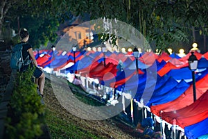 Tourist looks at Luang Prabang Night Market