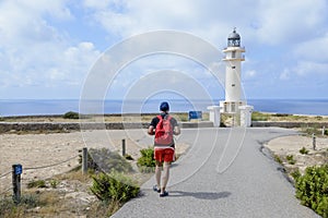 Es Cap de Barbaria`s lighthouse Formentera,Balearic Islands photo