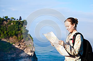 Tourist with map