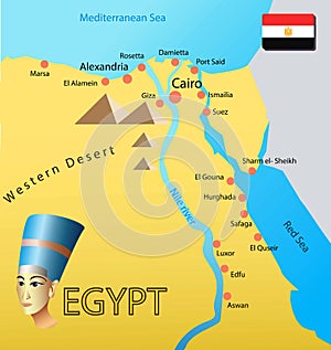 Map of Egypt photo