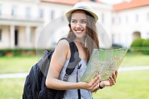 Tourist with Map