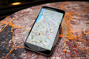 Tourist maps of Poland with a mobile phone for navigation and exploration